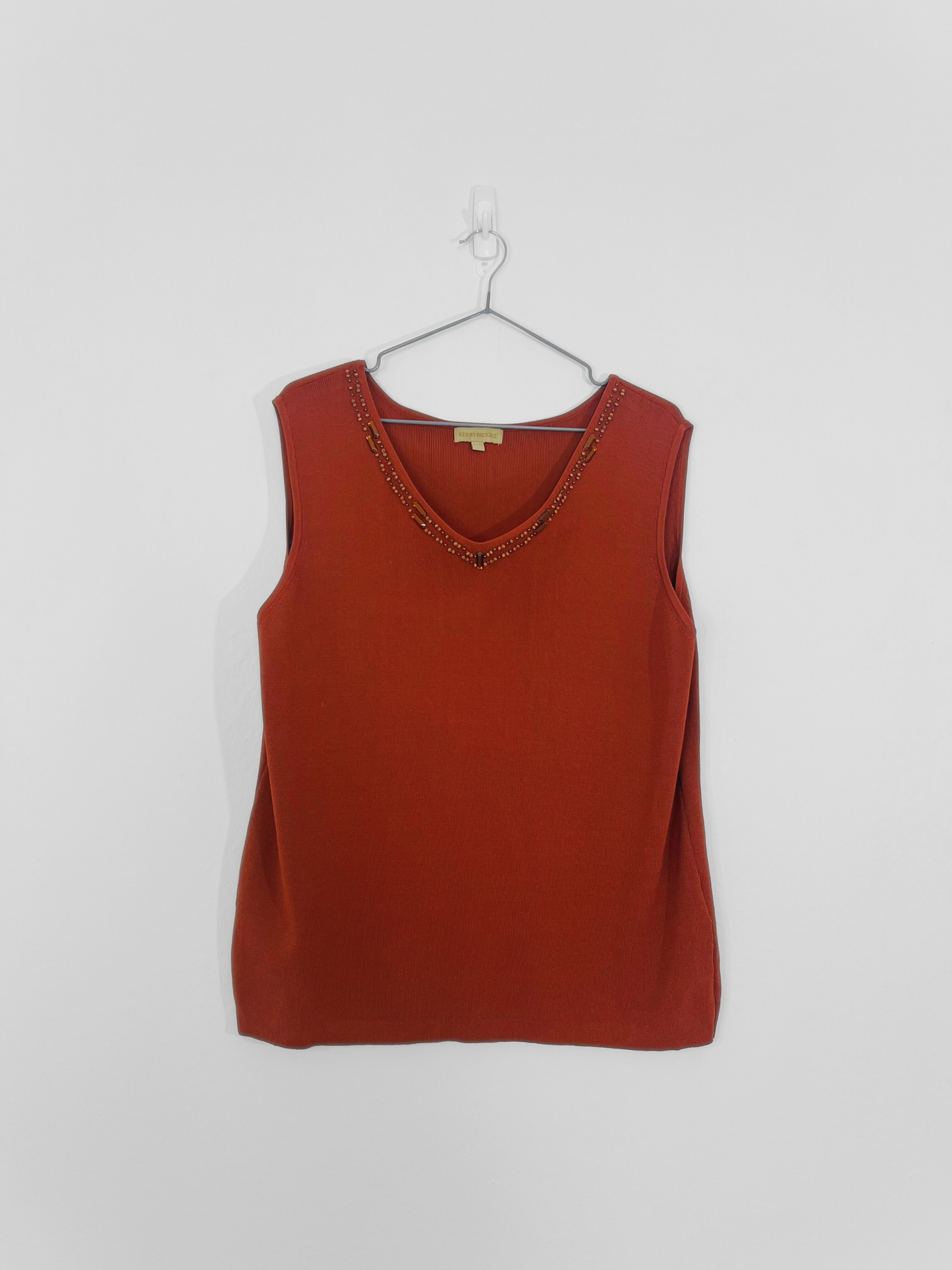 Beaded Sleeveless Top (XL)