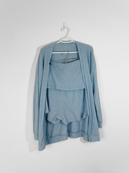 Blue Ribbed Lounge Set (Large)