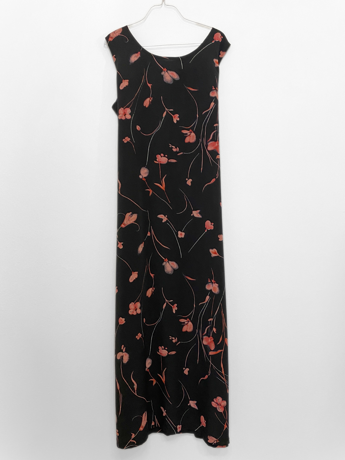 Black and Pink Floral Dress (Size 16)