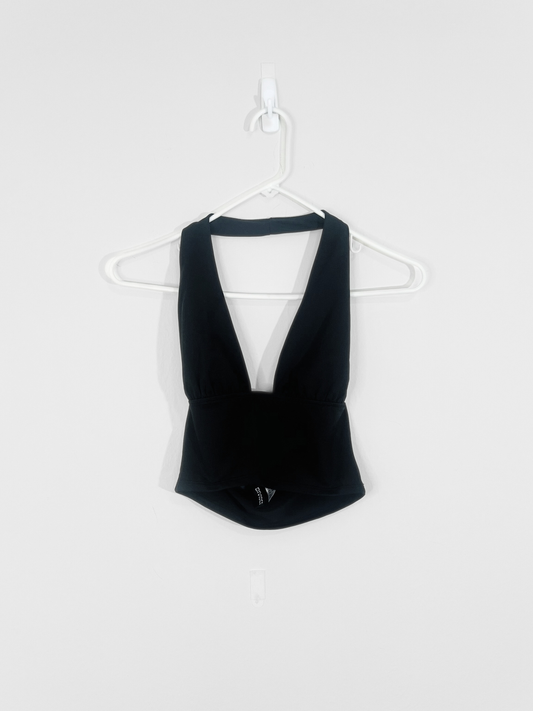 Black Halter Top (Small)
