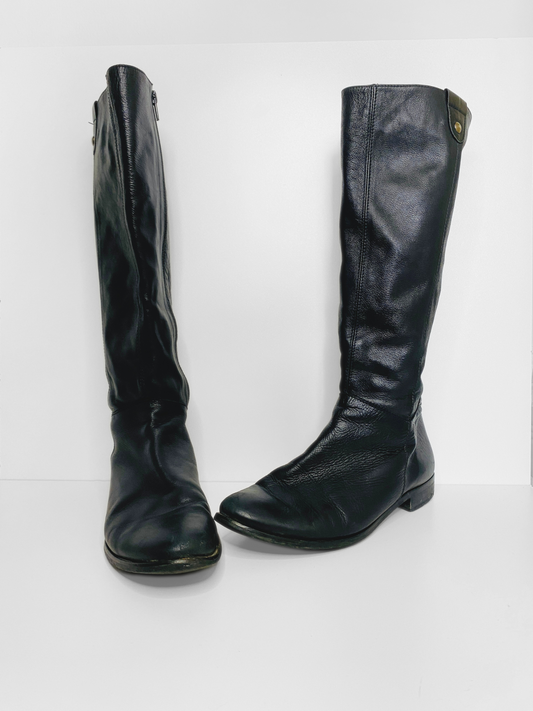 Black Leather Boots (Size 8.5)