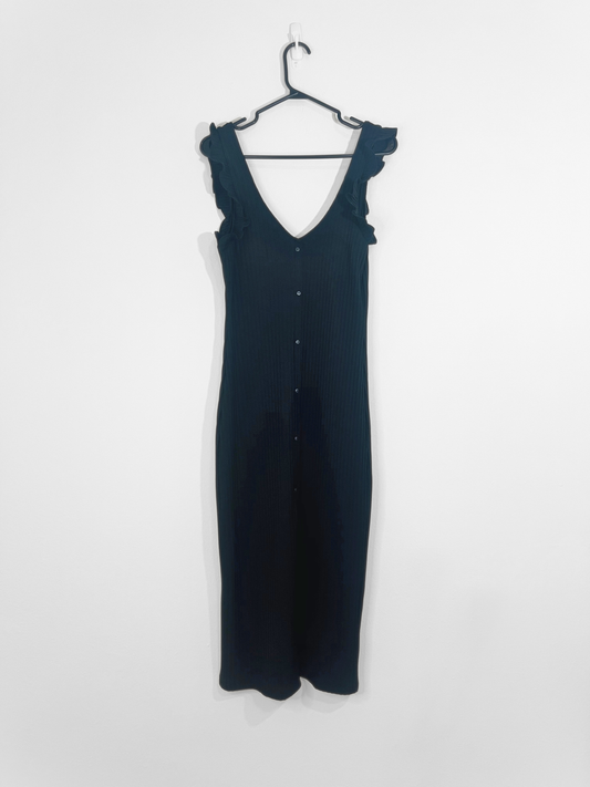 Black Ribbed Dress (Large)
