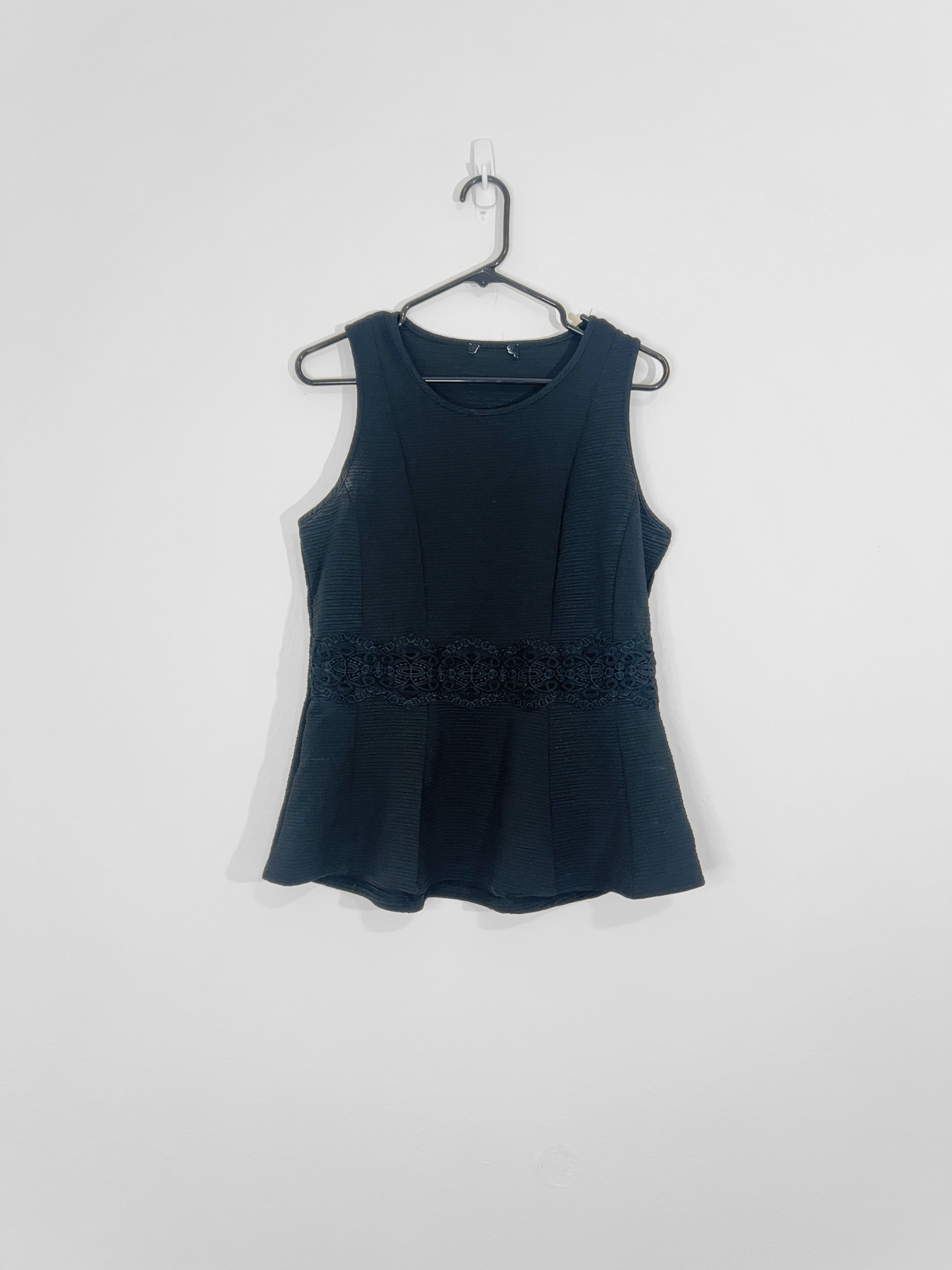 Black Peplum Top (XL)