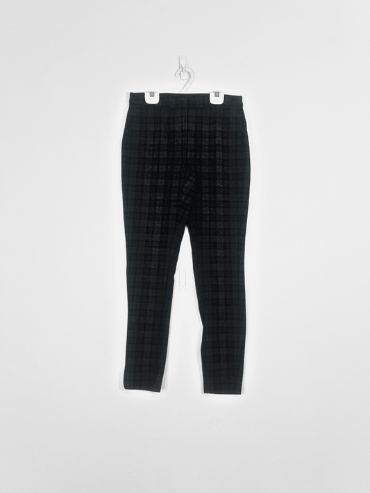 Black Plaid Pants (Size 2)