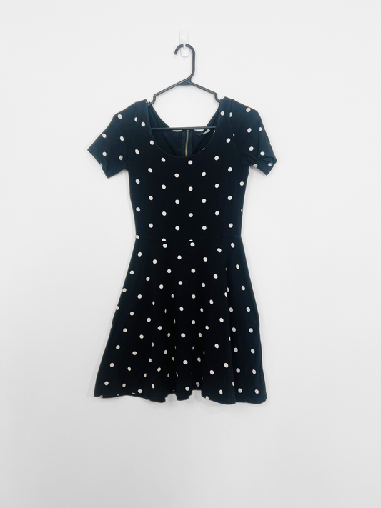 Black Polka Dot Dress (Small)