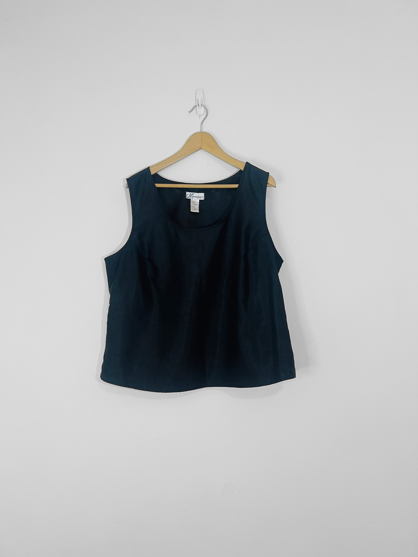 Black Sleeveless Blouse (Size 18)