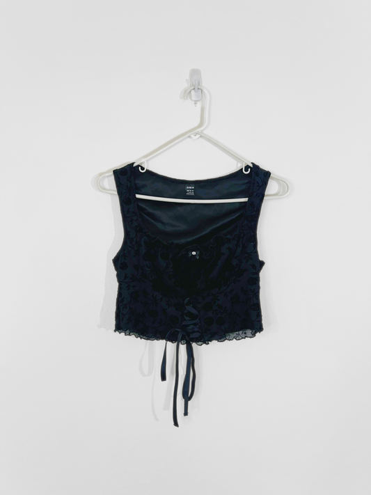 Black Cropped Top (Large)