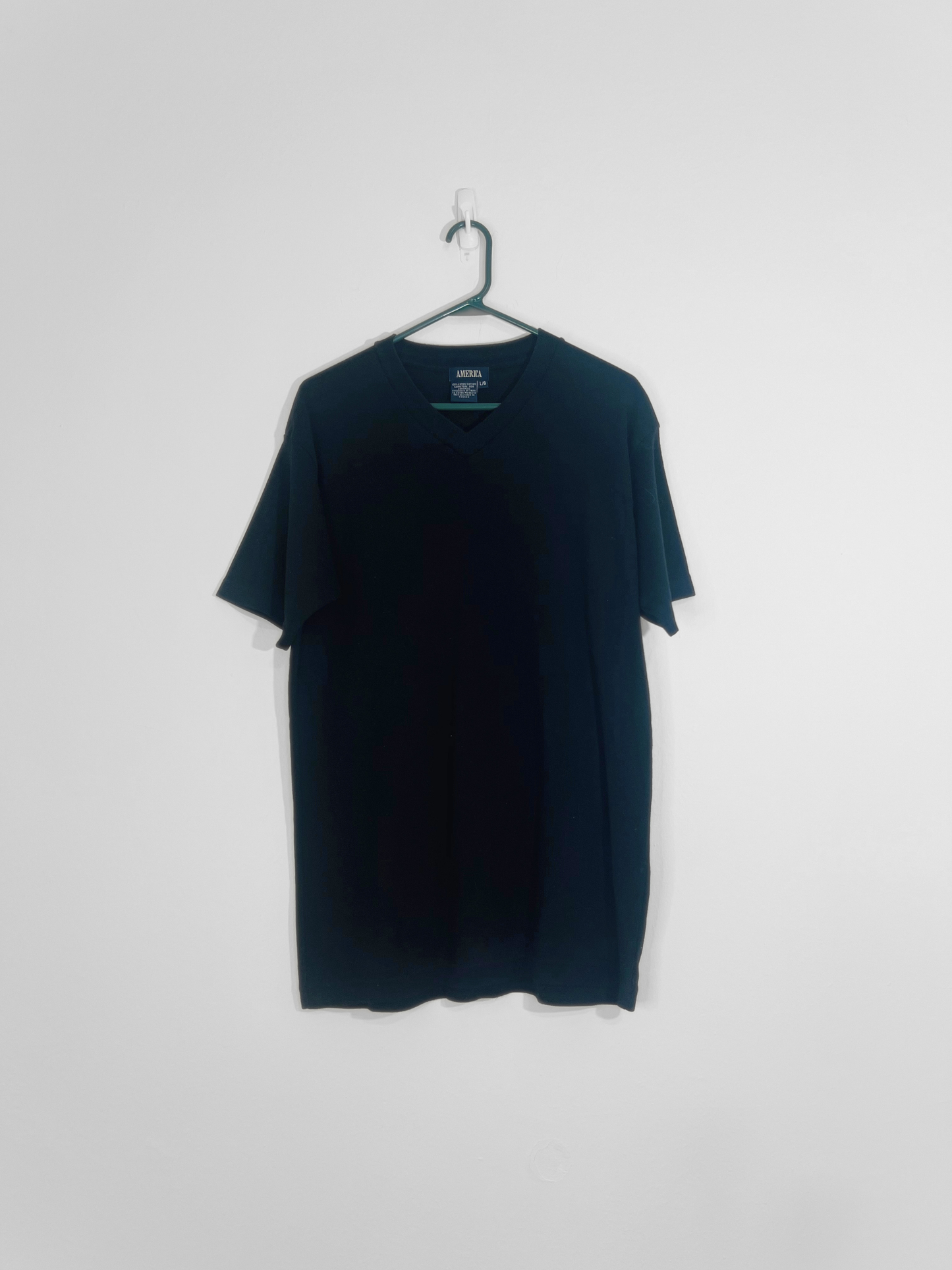 Black V-neck Tee (Large)