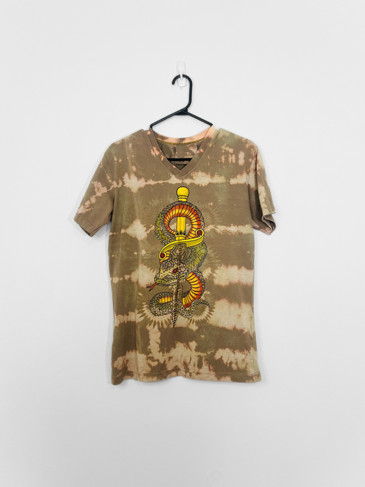Bleach Dyed Snake Tee (Medium)