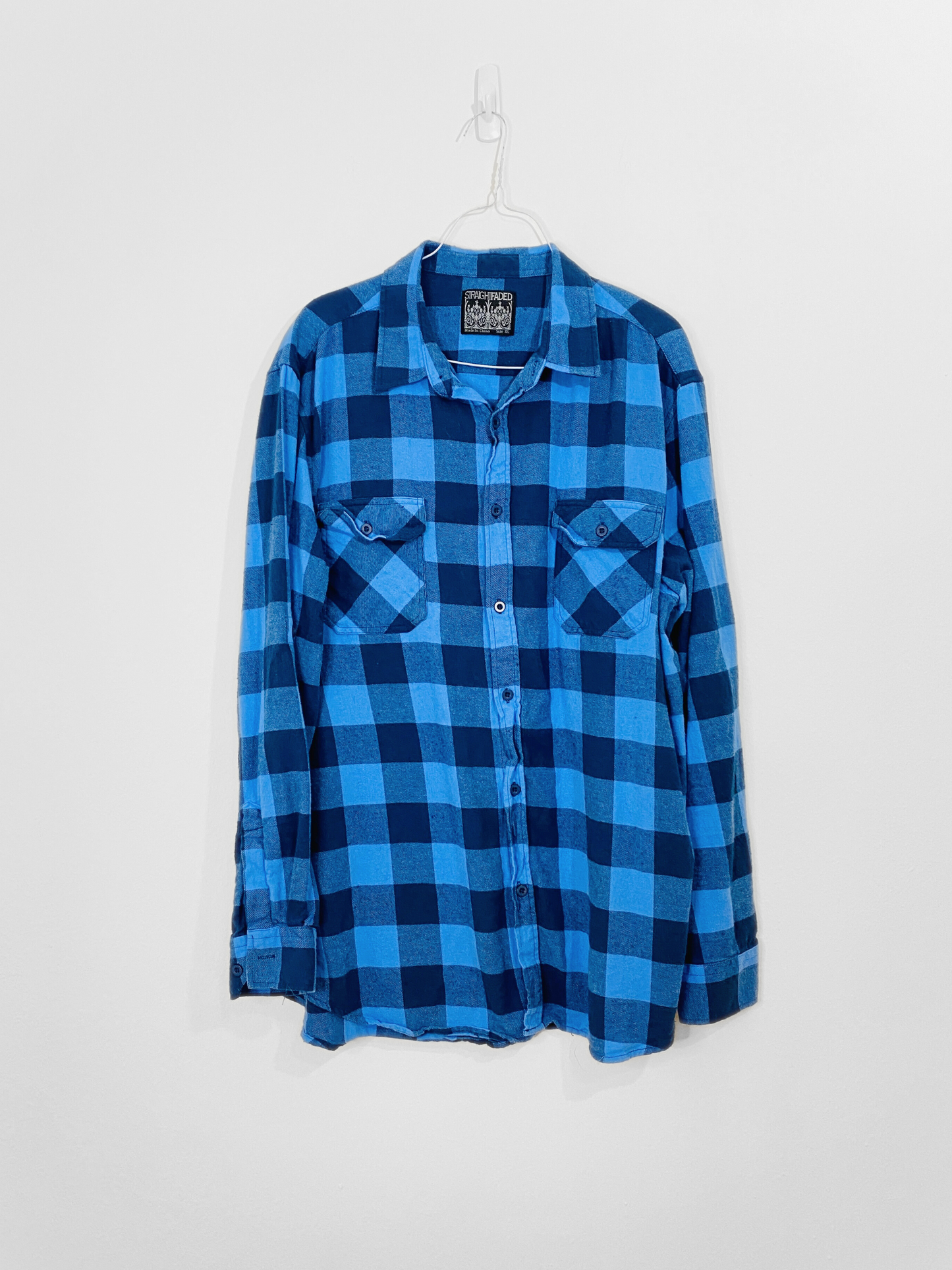 Blue and Black Flannel Shirt (XL)