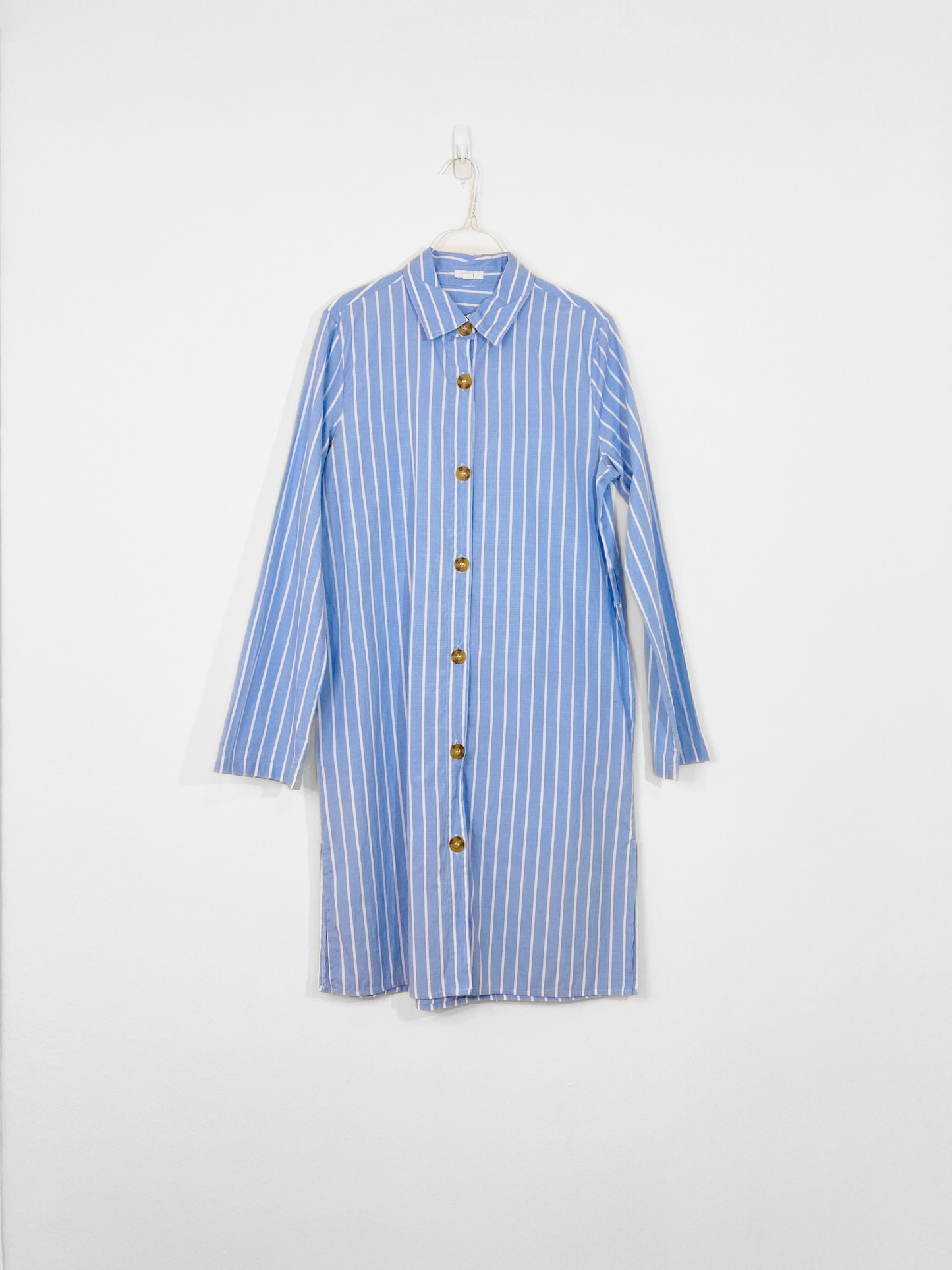 Striped Shirt Dress (Medium)