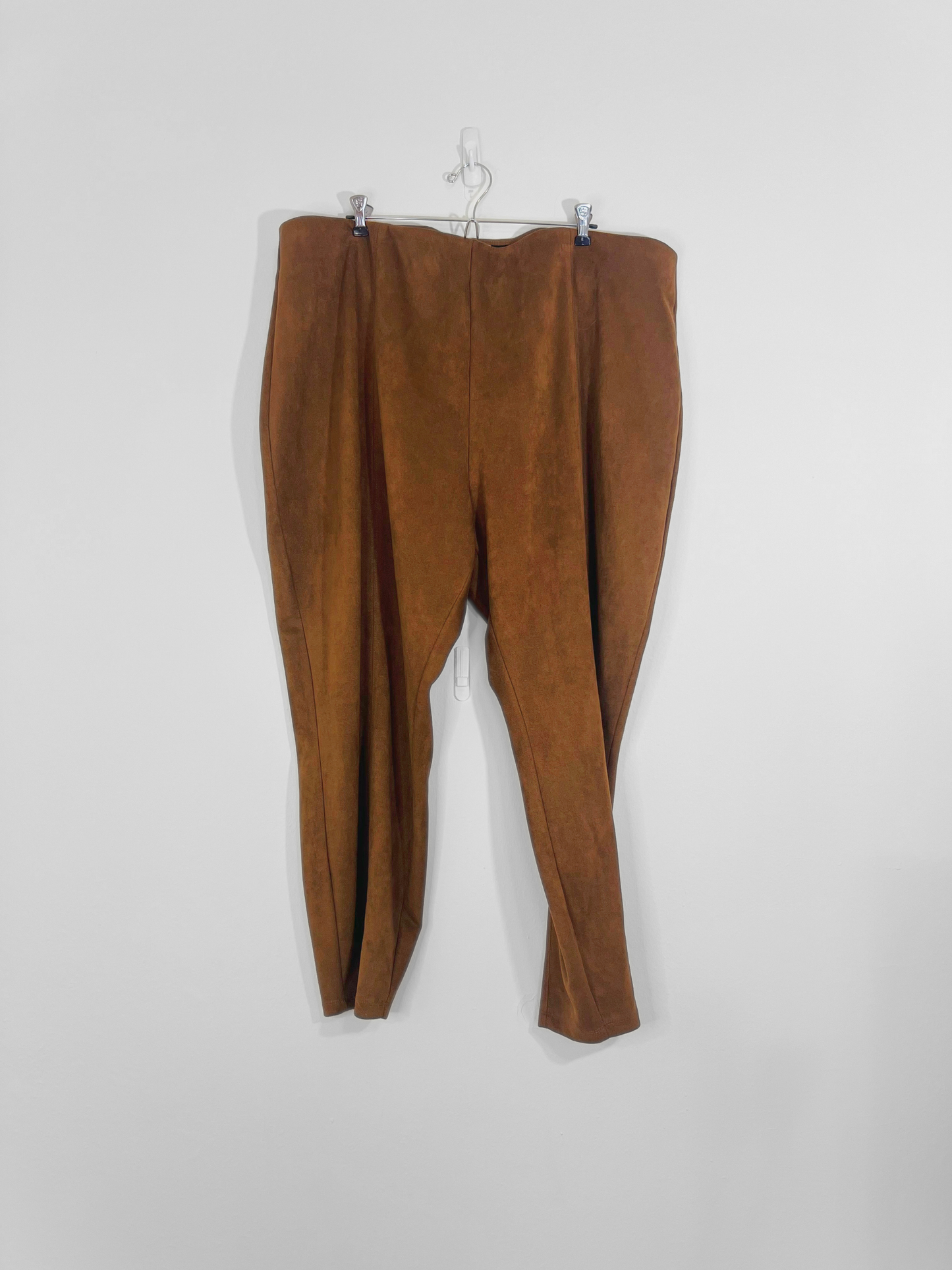 Brown Faux Suede Pants (3X)
