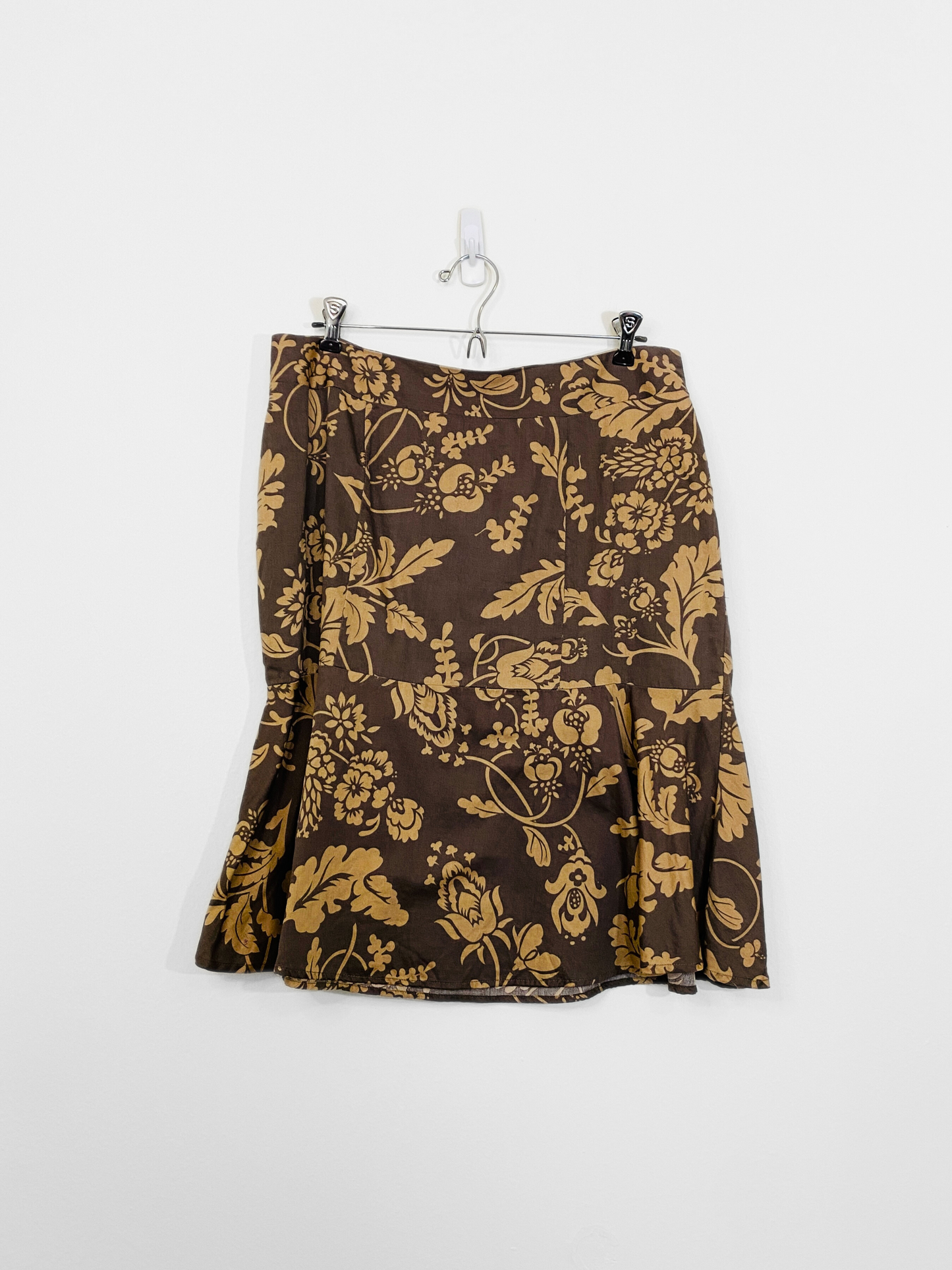 Brown Floral Skirt (XL)