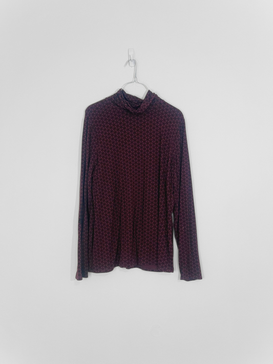 Burgundy Turtleneck Top (X)
