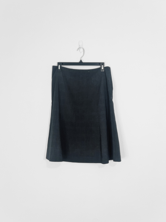 Charcoal Midi A-line Skirt (Large)