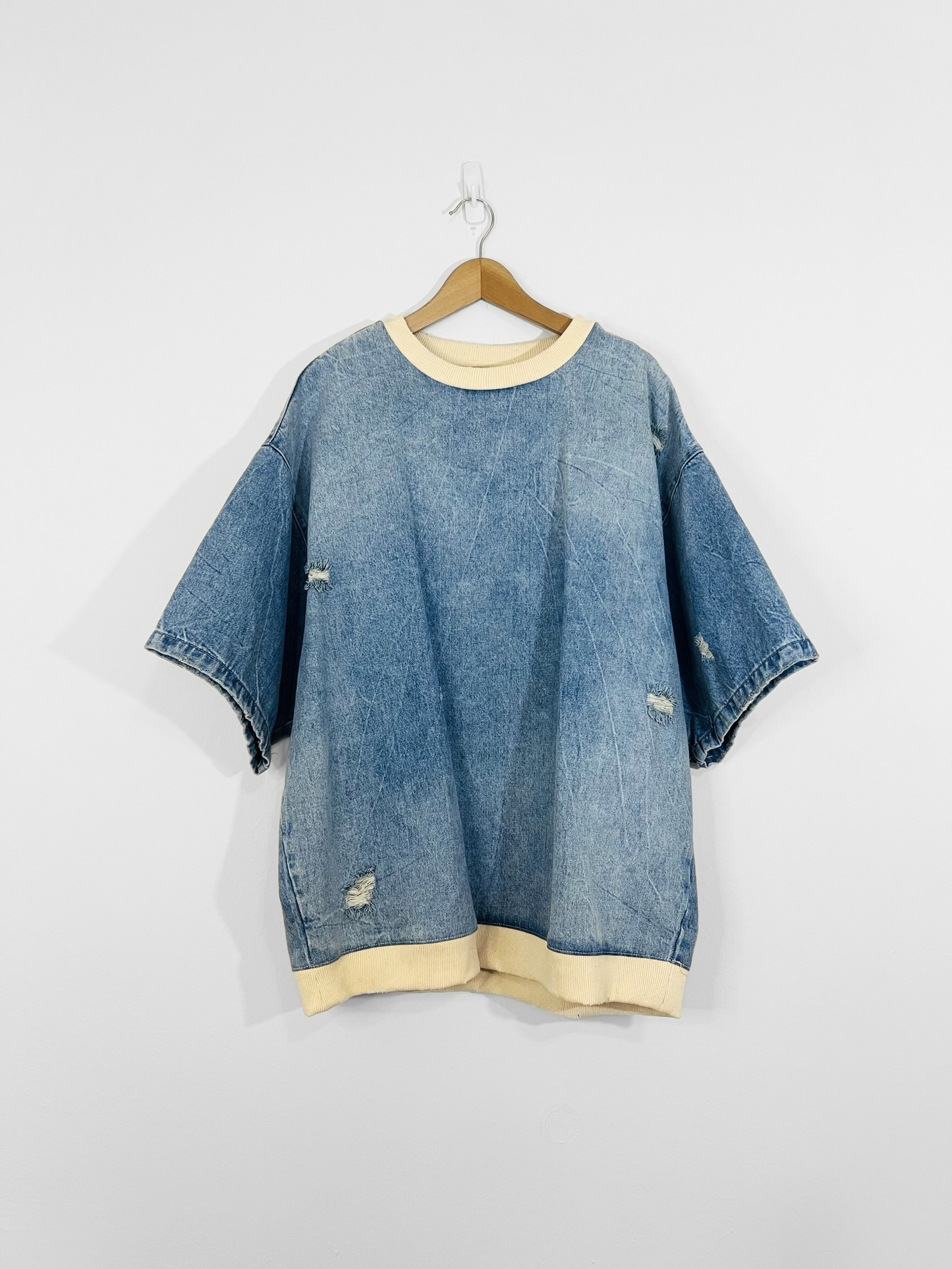 Distressed Denim Tee (XL)