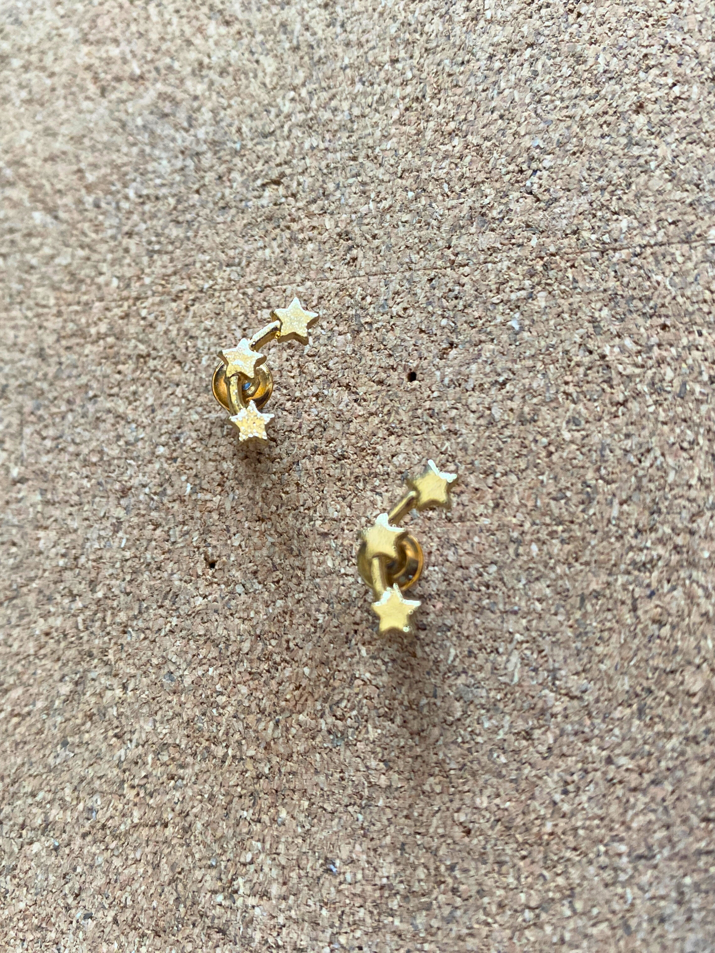 Gold Starry Stud Earrings