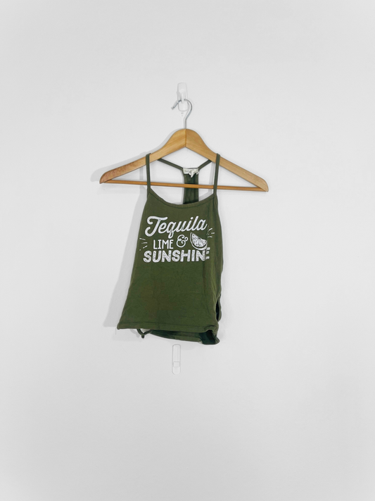 Green Graphic Tank Top (Medium)