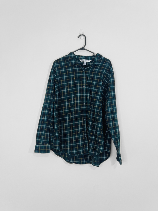 Green Plaid Button Down (XXL)