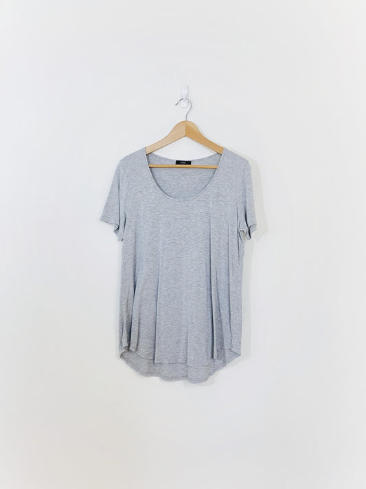 Grey Scoop Neck Tee (Large)