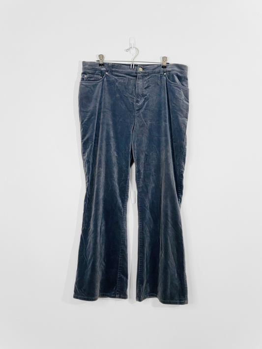 Grey Velvet Pants (Size 14P)