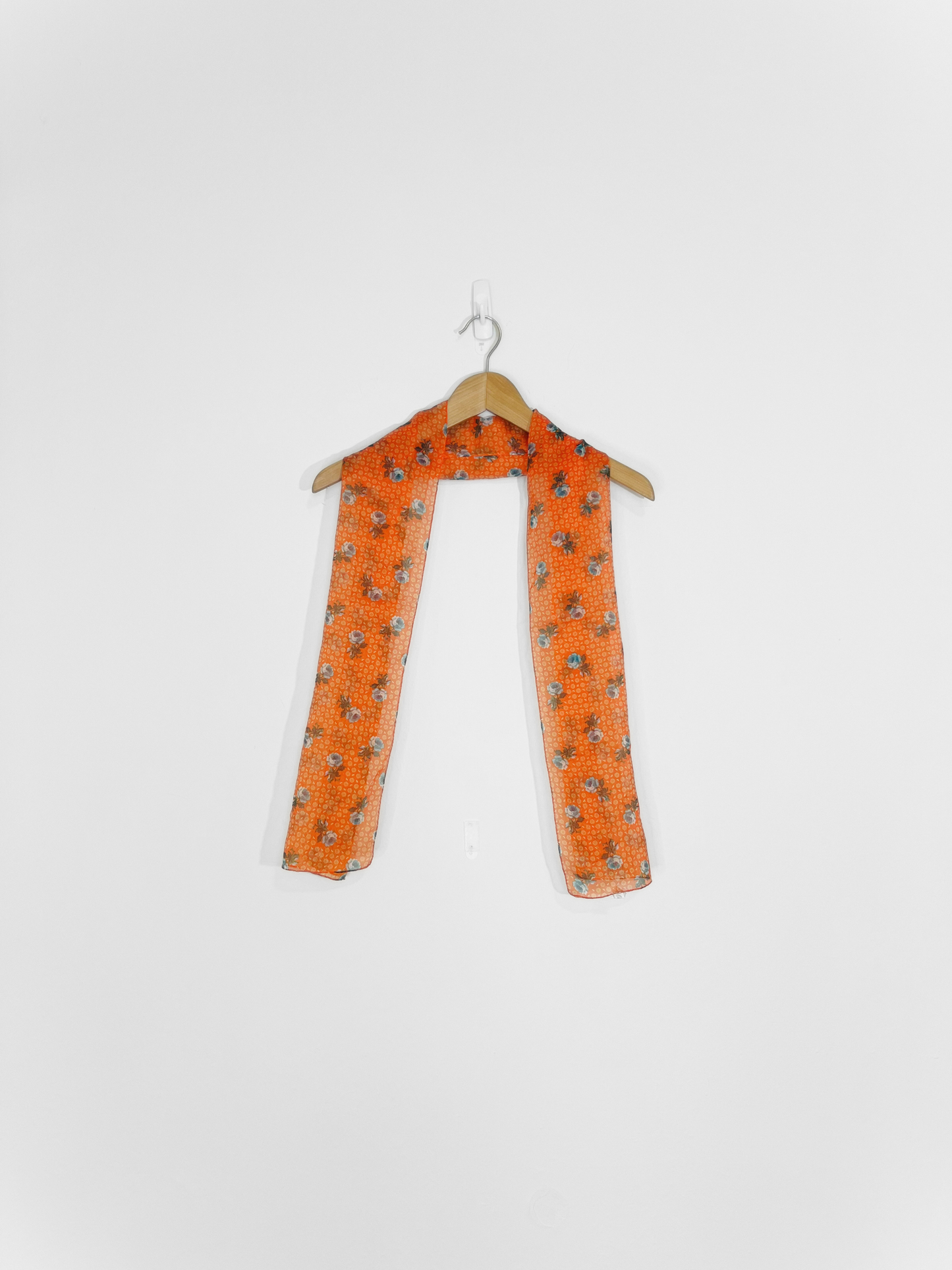 Orange Floral Scarf