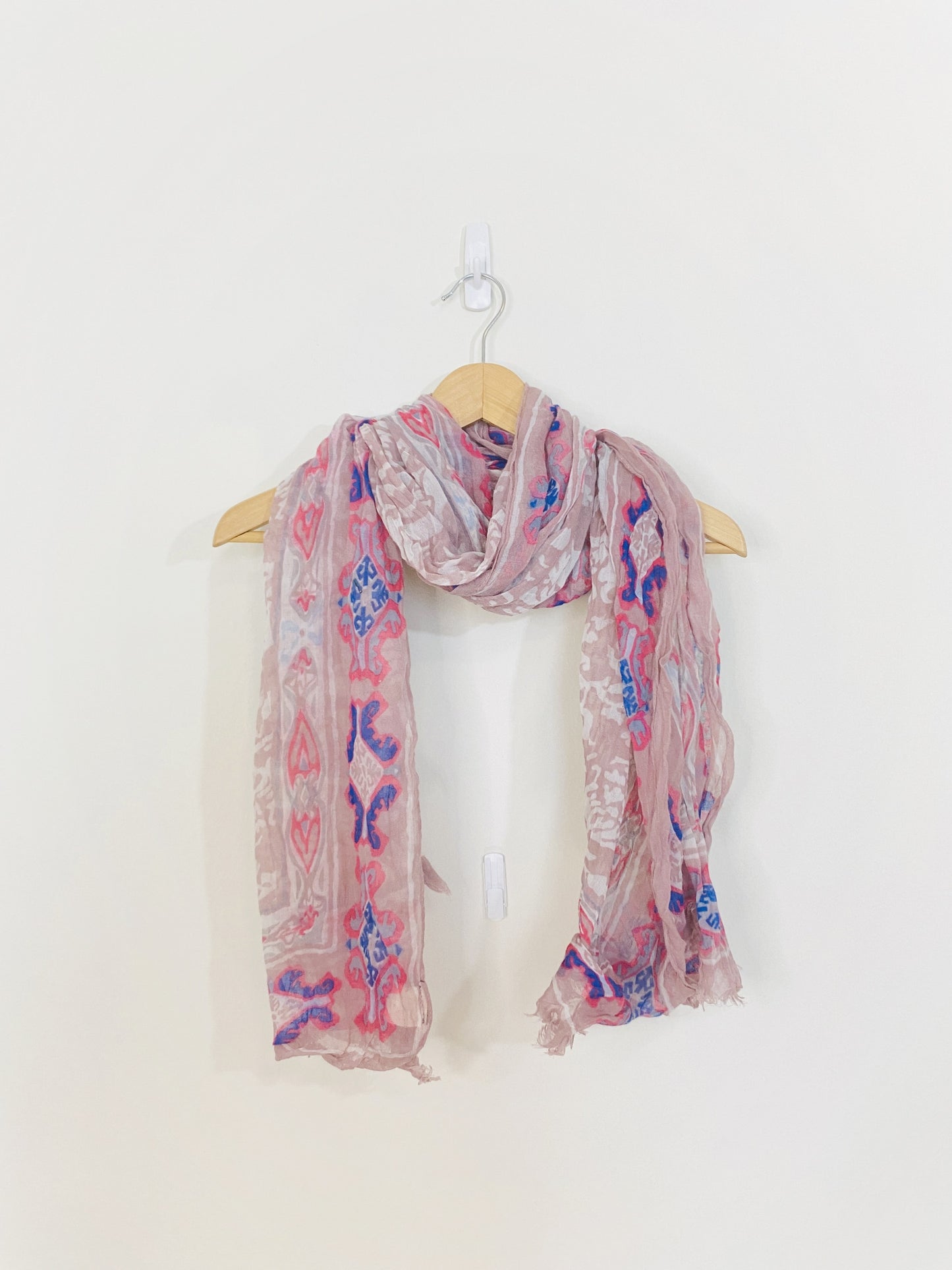 Pink Printed Scarf