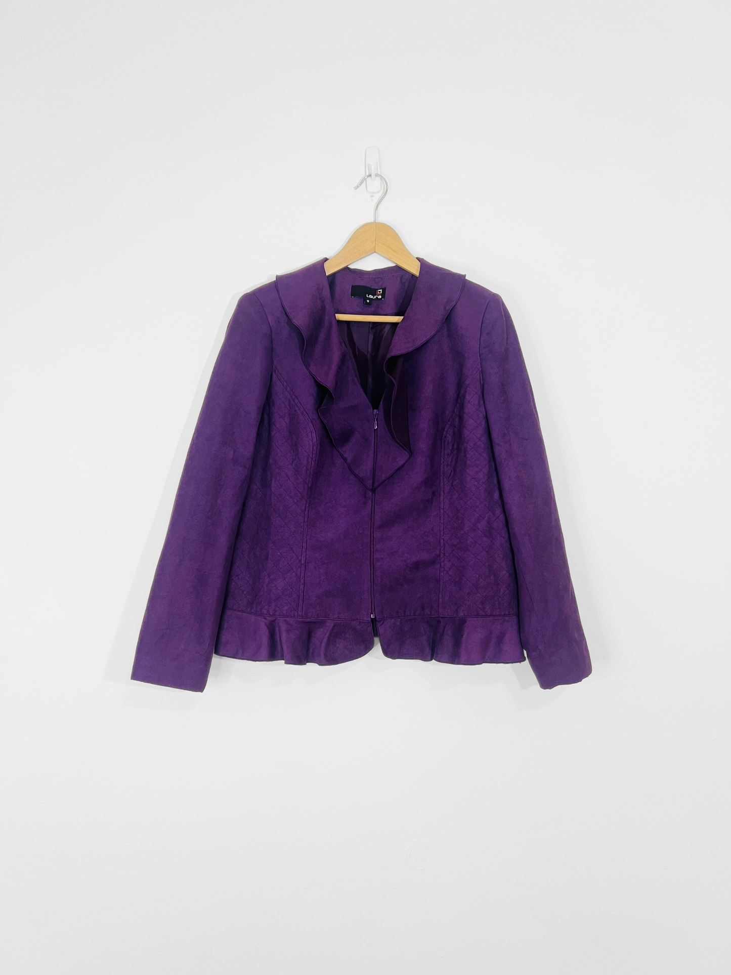Purple Suede Blazer (Size 12)