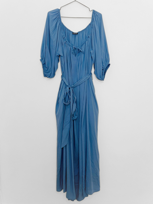 Blue Peasant Dress (2X)
