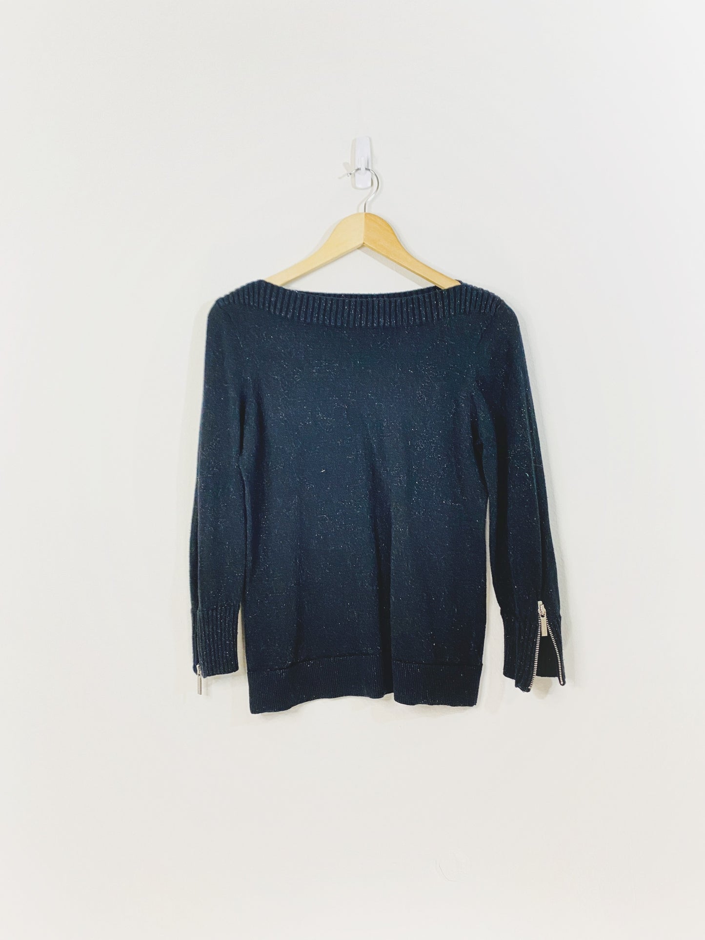 Pull Noir Scintillant (XS/S)