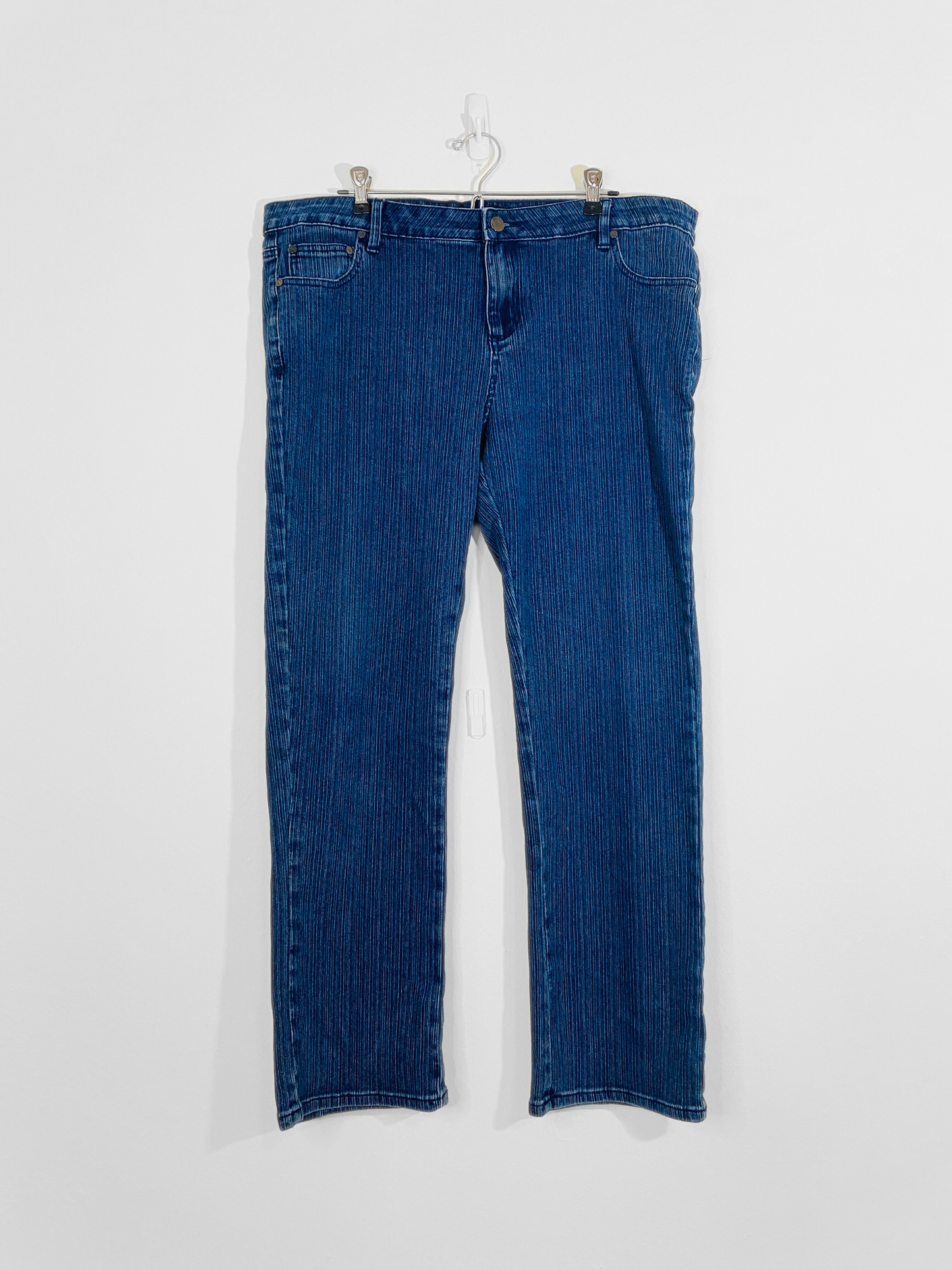 Straight Ribbed Jeans (Size 16)