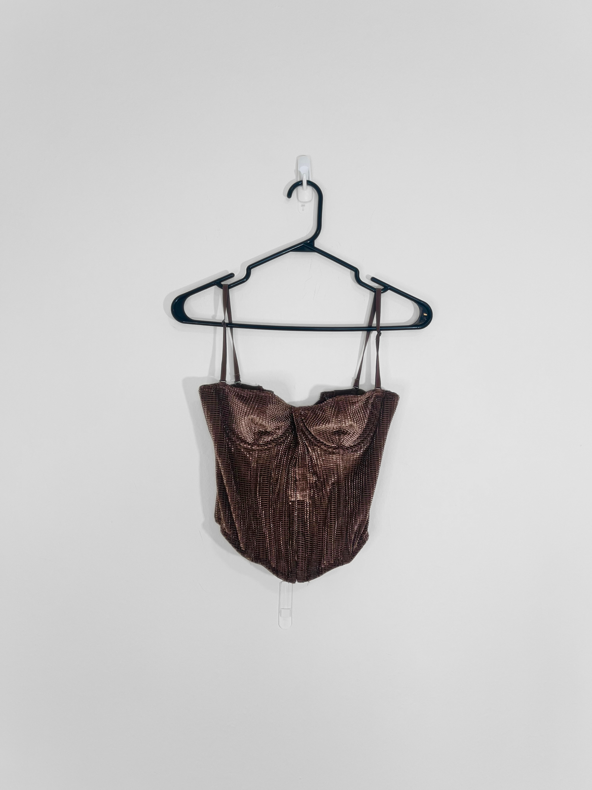 Taupe Velvet Corset (Medium)