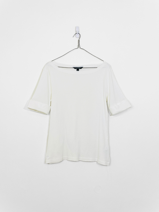 White 1/2 Sleeve Top (Large)
