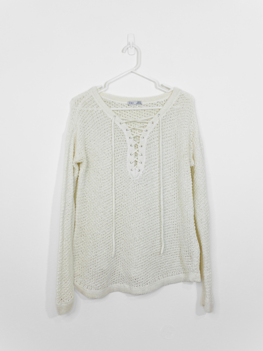 White Knit Sweater (XS)
