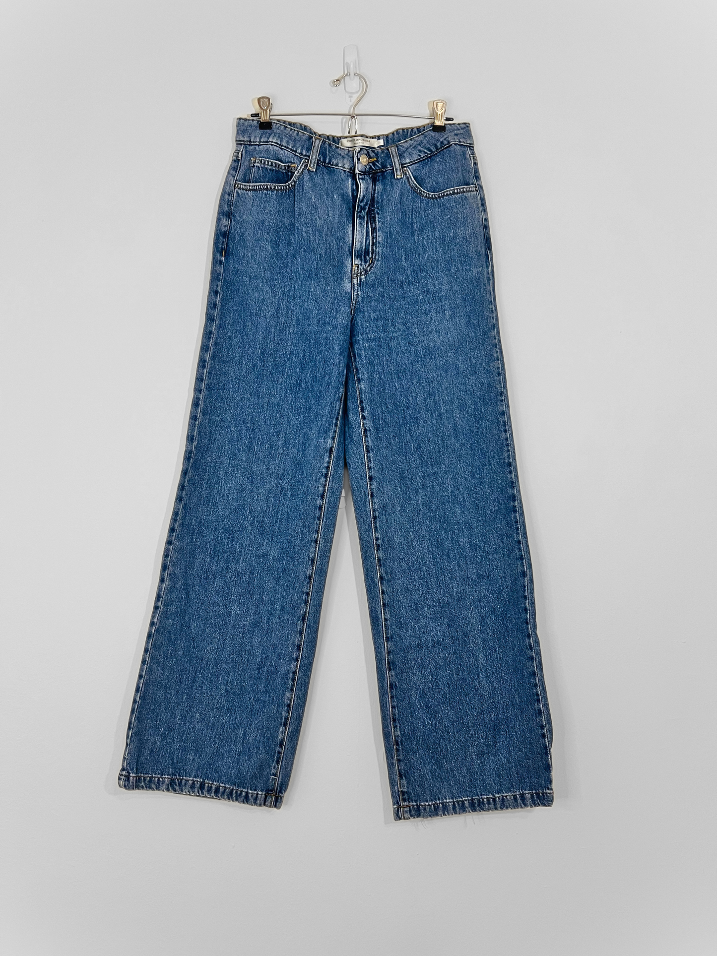 Wide Leg Blue Jeans (Size 31)