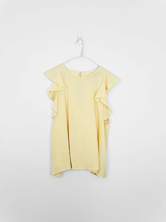 Yellow Sleeveless Blouse (Large)