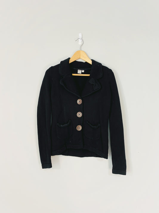 Black Buttoned Cardi (Medium)