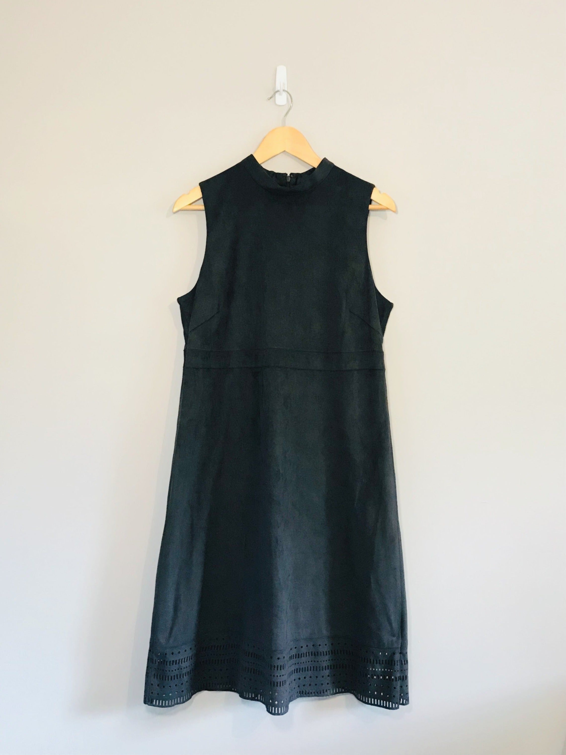 Black suede hot sale dress