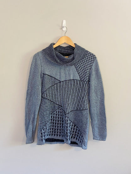 Blue Cowl Neck Sweater (Medium)