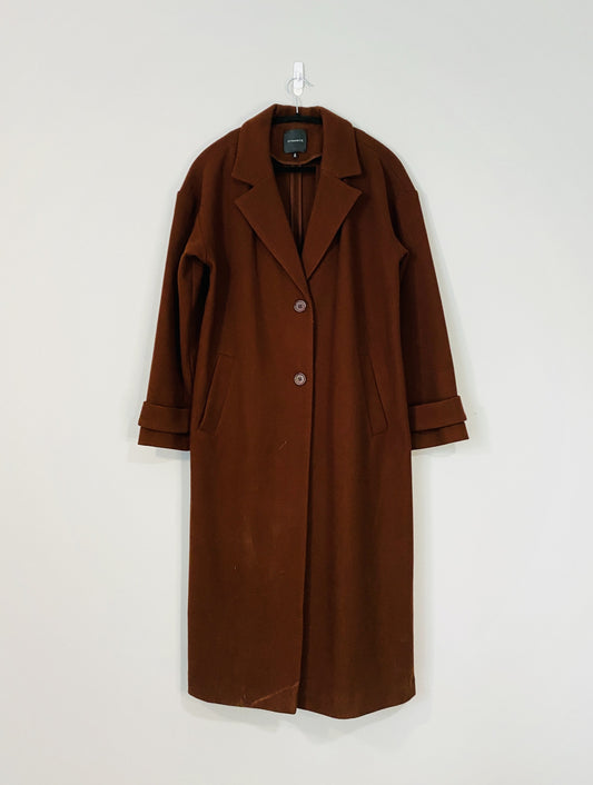 Long Brown Wool Coat (Medium)