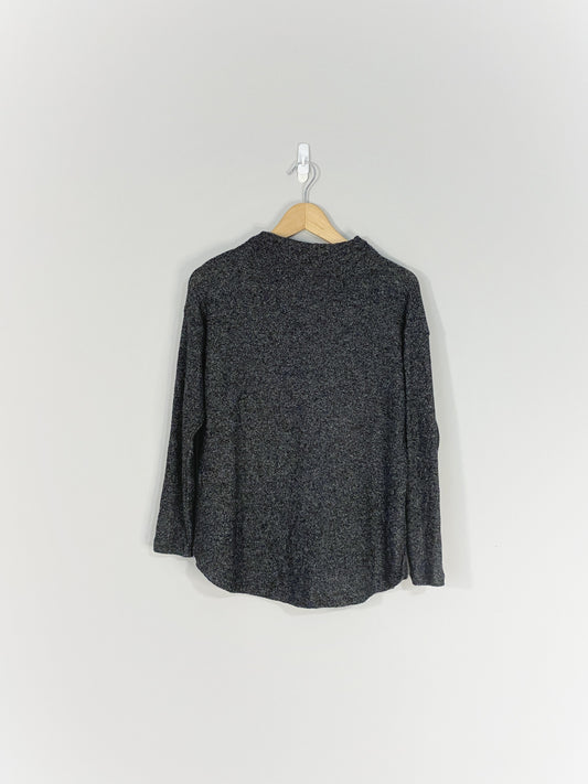 Peppered Knit Mock Neck Sweater (Medium)