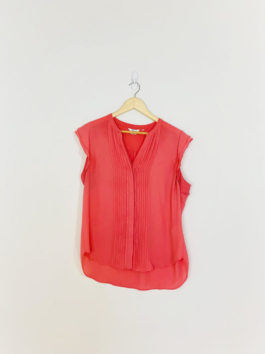 Blouse sans manches corail (Large)