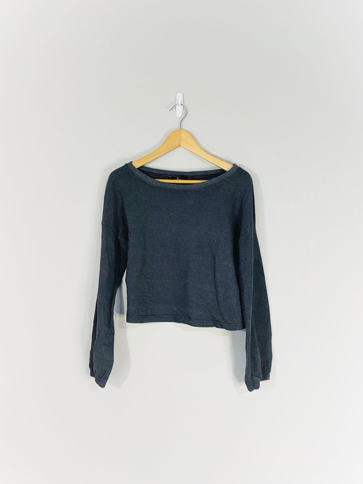 Cropped Grey Crewneck (Small)