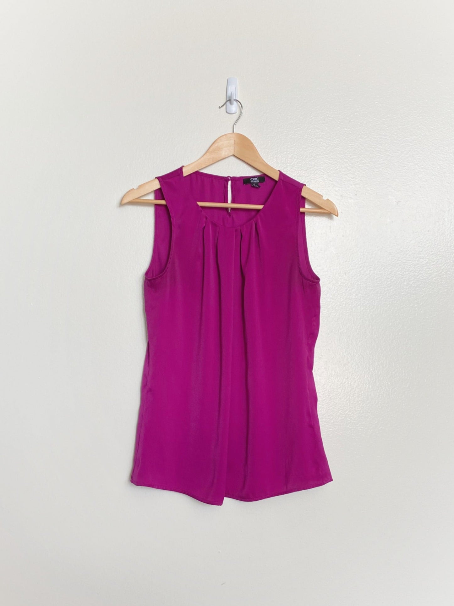 Fuchsia Sleeveless Blouse (Small)