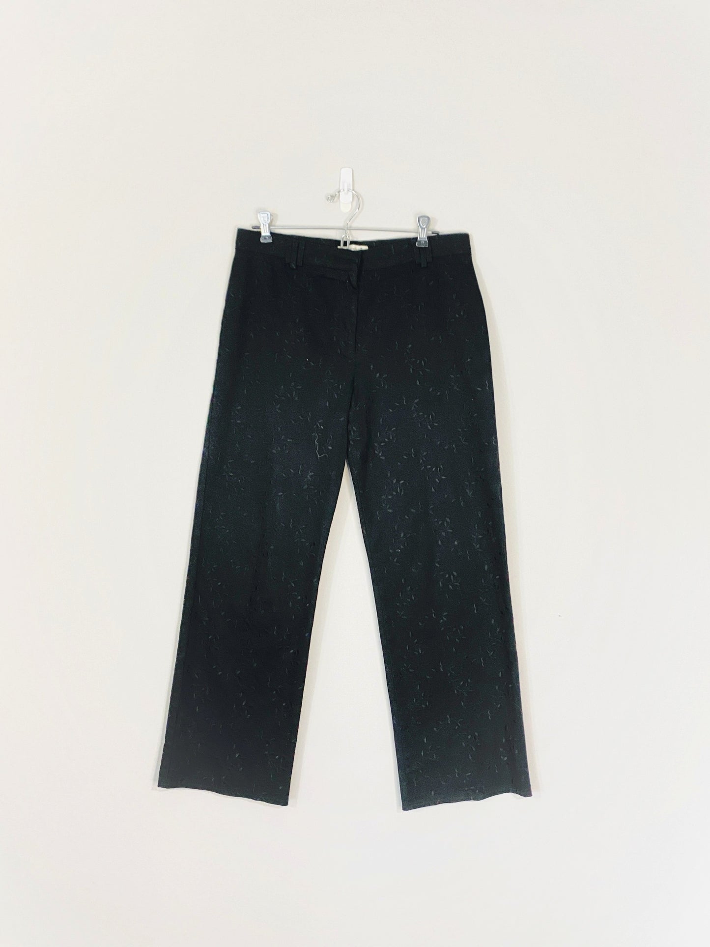 Black Embroidered Jeans (Size 12P)