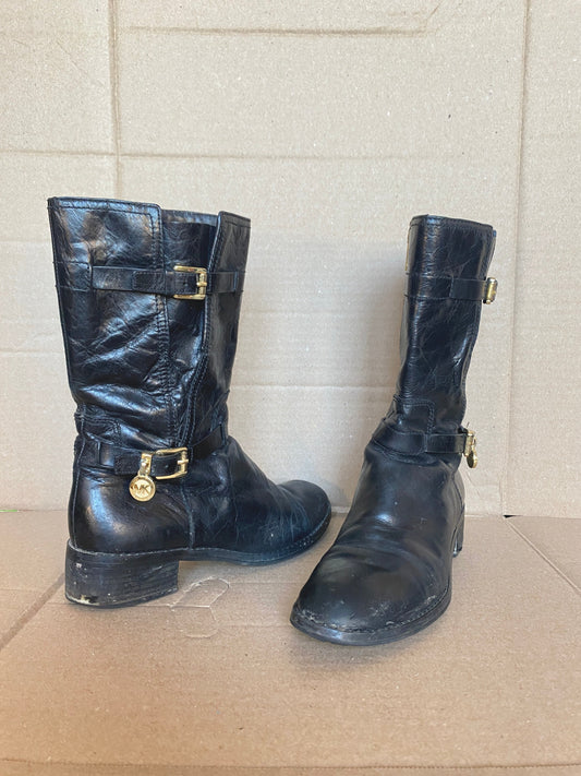 Black Combat Boots (size 8)