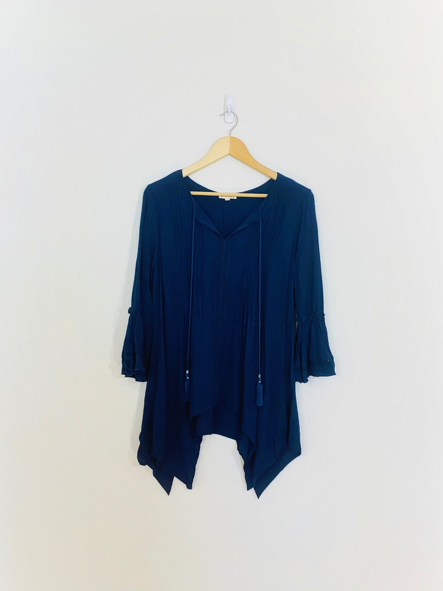 Blouse paysanne bleu marine (grande)