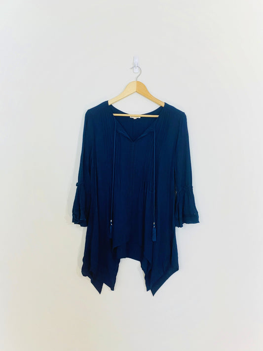 Blouse paysanne bleu marine (grande)