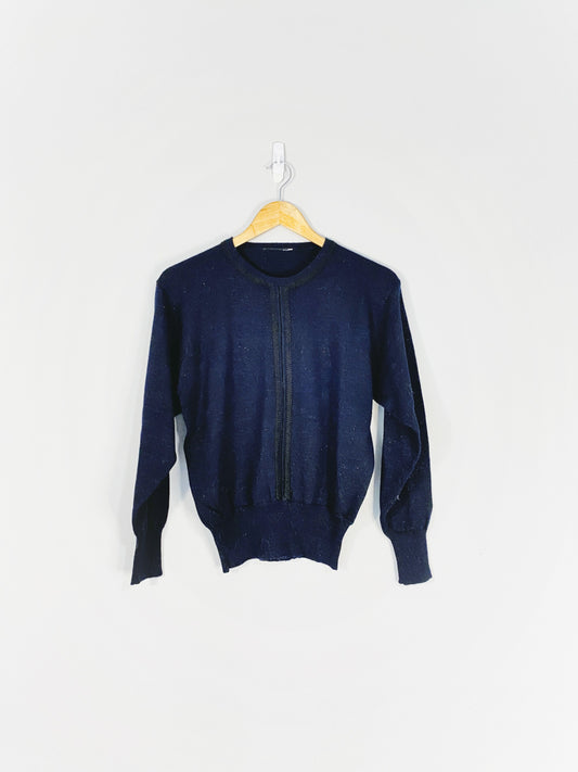 Navy Shimmer Sweater (Small)