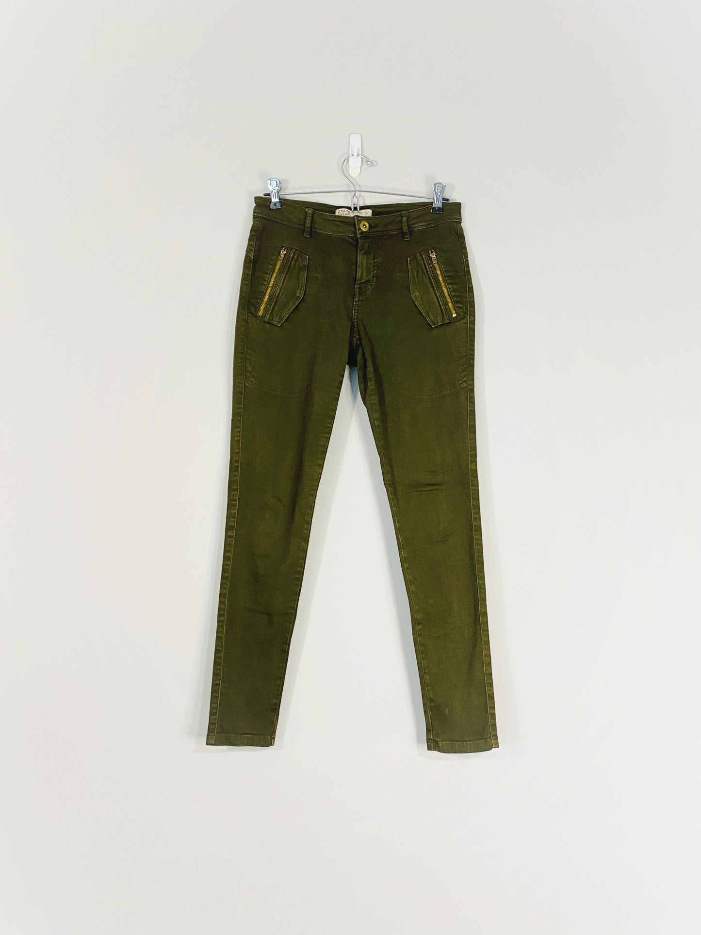 Jean skinny style cargo olive (taille 4)